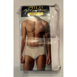 Polo Ralph Lauren 2 Pair White Briefs Big & Tall Size 48 NWT
